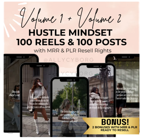 200 Hustle CEO Mindset Reels e Posts com Conteúdo MRR - Image 3