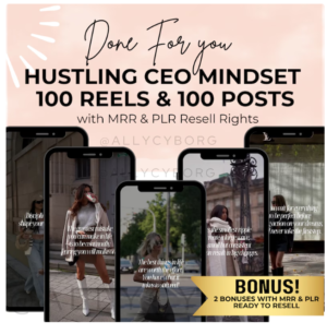 200 Hustle CEO Mindset Reels e Posts com Conteúdo MRR