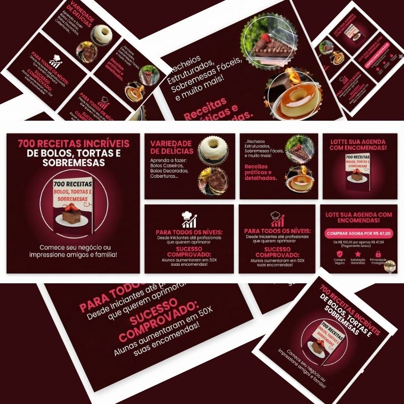 700 Receitas Bolos, Tortas e Sobremesas